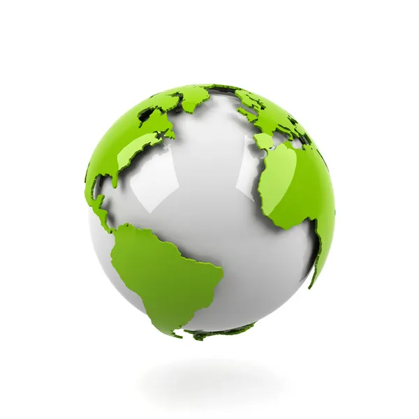 Planet earth on white background. — Stock Photo, Image