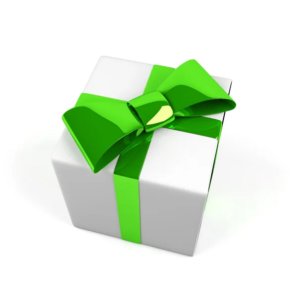 Gift box isolated on white. 3D image. — Stock Photo, Image