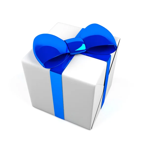 Caja de regalo aislada en blanco. Imagen 3D . — Foto de Stock