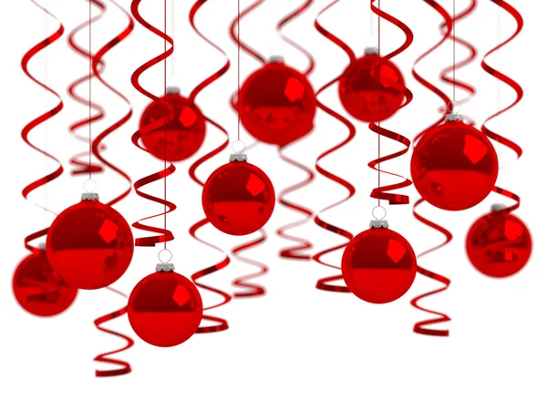 Christmas balls on white background. — Stock Photo, Image