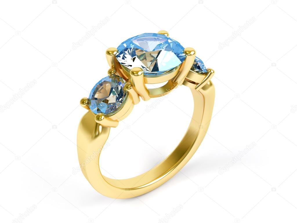 Jewellery ring isolated on a white background.