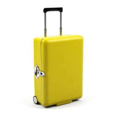 Bavul beyaz bir arkaplanda izole edildi.