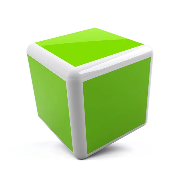 3D-kub isolerade. — Stockfoto
