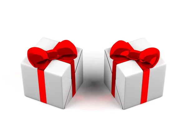 Gift box isolated on white. 3D image. — Stock Photo, Image