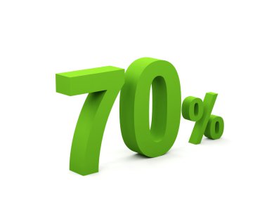 yüzde 70'inin üzerinde beyaz background.70 izole