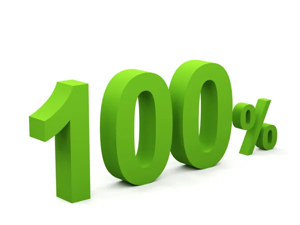 Beyaz arka plan üzerinde izole yüzde 100. 100
