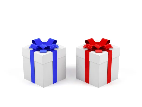Geschenk-Box auf weißem Hintergrund. — Stockfoto