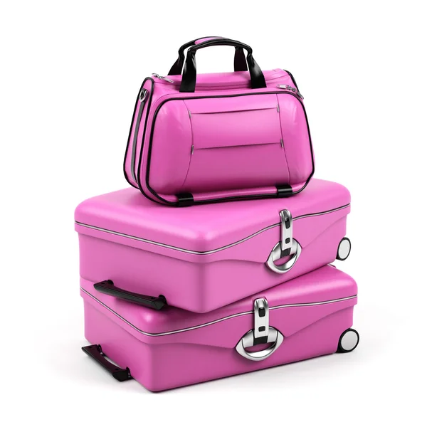 Suitcases isolated on a white background. — Stock Photo, Image