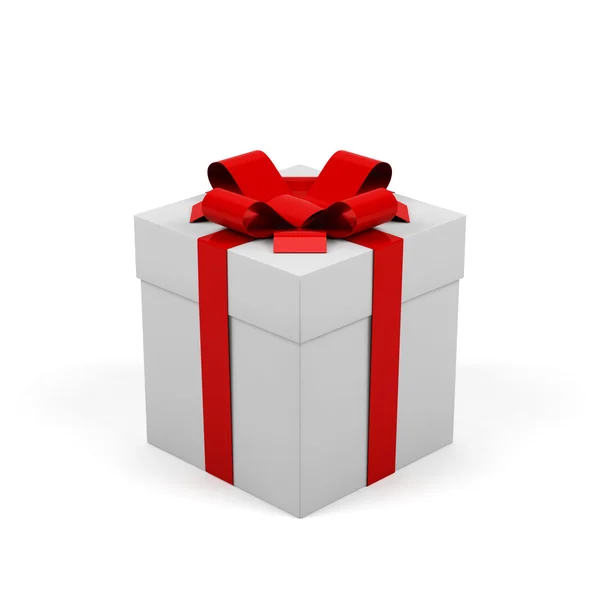 Gift box on a white background. — Stock Photo, Image