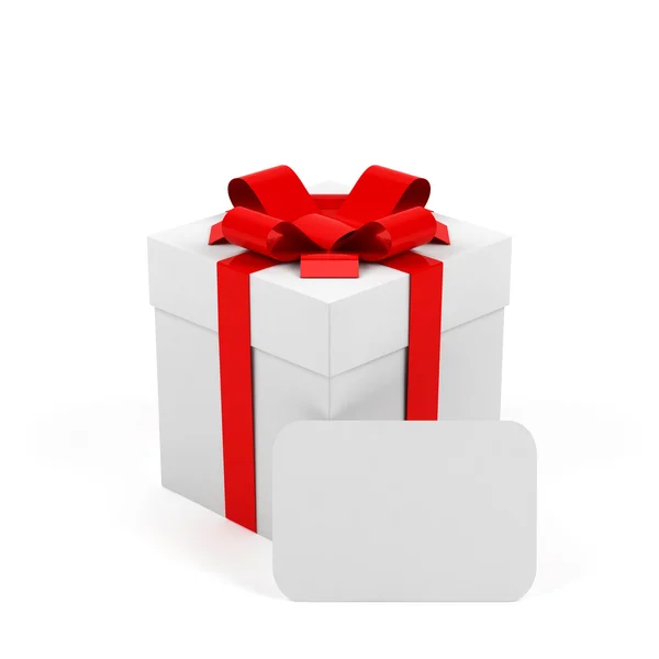 Gift box on a white background. — Stock Photo, Image