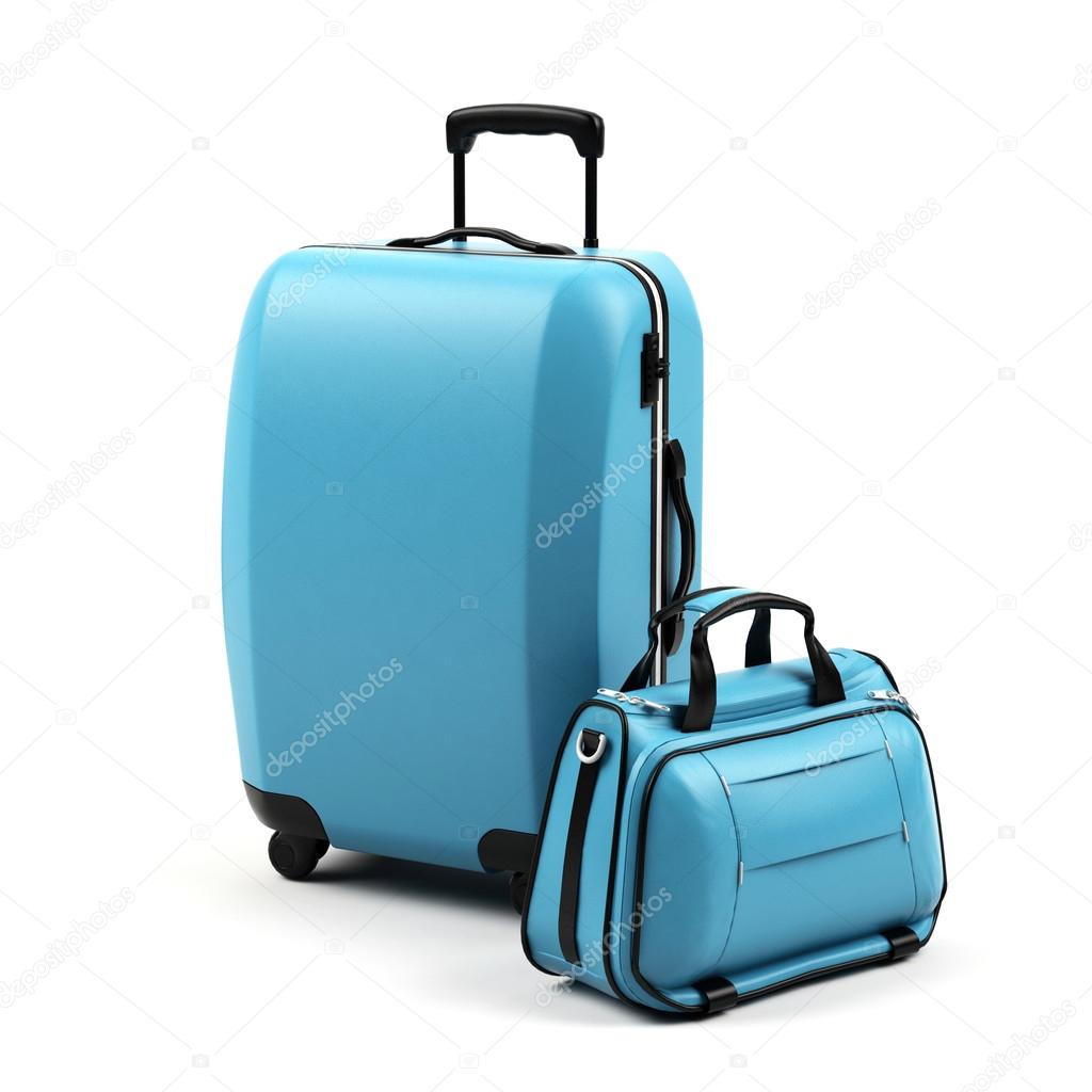 Suitcases isolated on a white background.