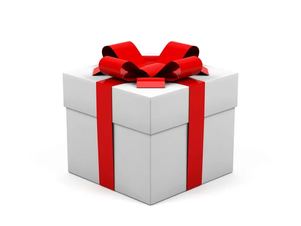 Gift box on a white background. — Stock Photo, Image