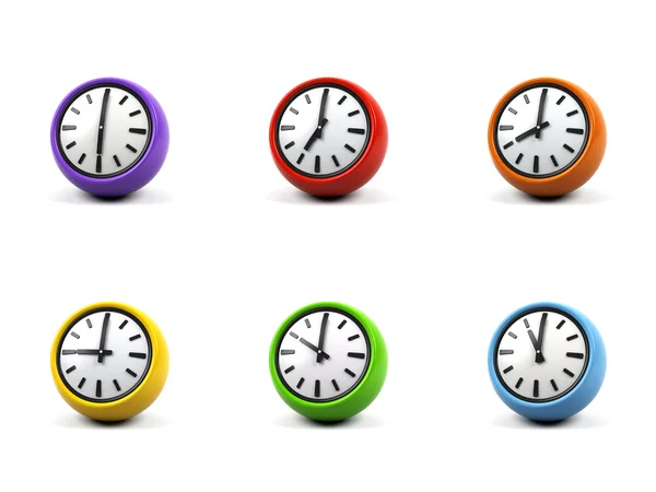 Beyaz bir arka plan üzerinde 3D saat.