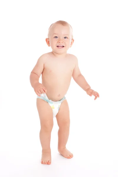 Portrait of standing little baby boy — Stock Photo, Image