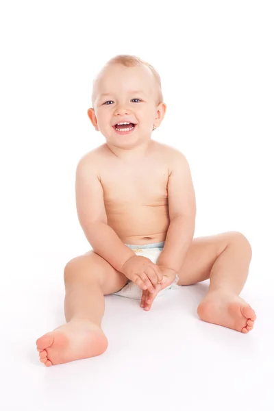 Portrait of happy little baby boy Royalty Free Stock Images