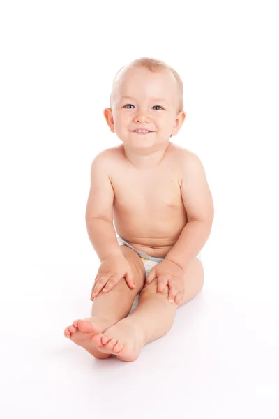 Portret szczęśliwy mały chłopczyk — Zdjęcie stockowe