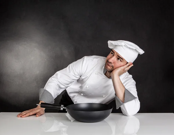 Chef pensante — Foto Stock