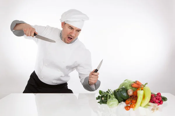 Chef fighting — Stock Photo, Image