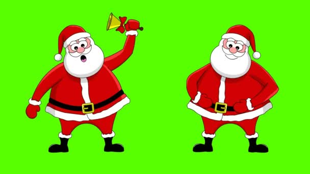 Funny Santa Claus. Green screen — Stock Video