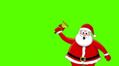 komik Noel Baba bell ile. yeşil ekran