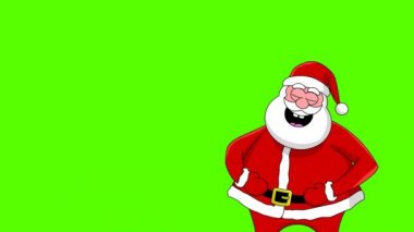 komik gülen Noel Baba. yeşil ekran