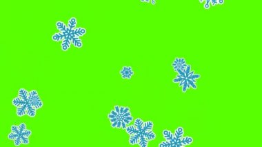 kar taneleri, etkili kar yağışı farklı tür. yeşil ekran