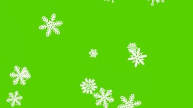 kar taneleri, etkili kar yağışı farklı tür. yeşil ekran