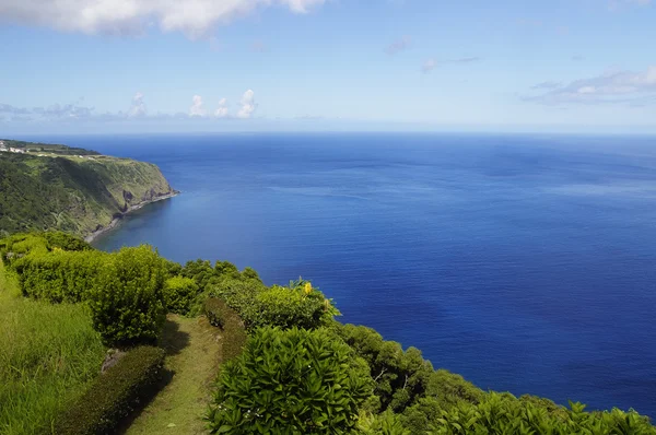 Панорама с Aqua Retort mirador, Sao Fuel, Azores — стоковое фото