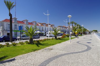 Promenade in Vila Real de Santo Antonio. Border town in Portugal clipart