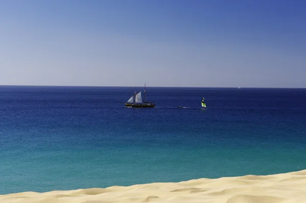 The old sailing ship in Morro Jable, Fuerteventura (Spain) — Stock Photo, Image