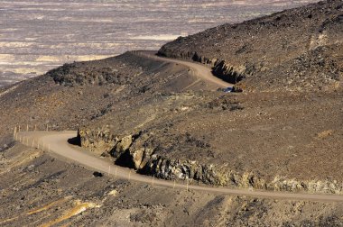 dağ yolu üzerinde Kanarya Adası fuerteventura, İspanya