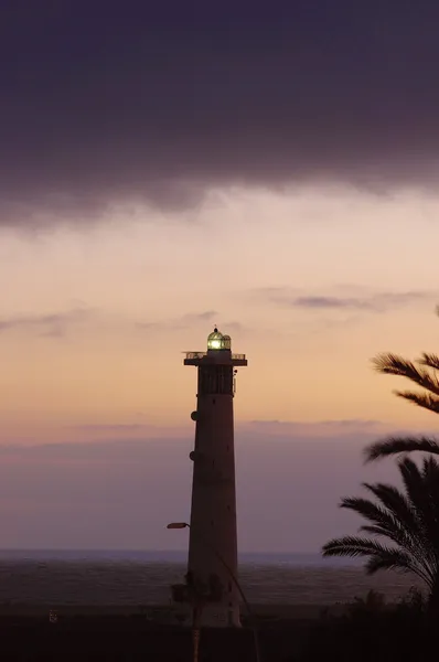 Maják na poloostrově jandia, morro jable, ostrov fuerteventura, Španělsko — Stock fotografie