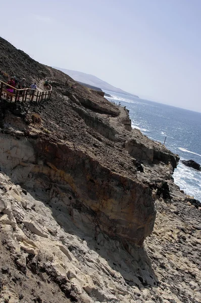 Cliff coast at Ajuy - Fuerteventura — Stock Photo, Image