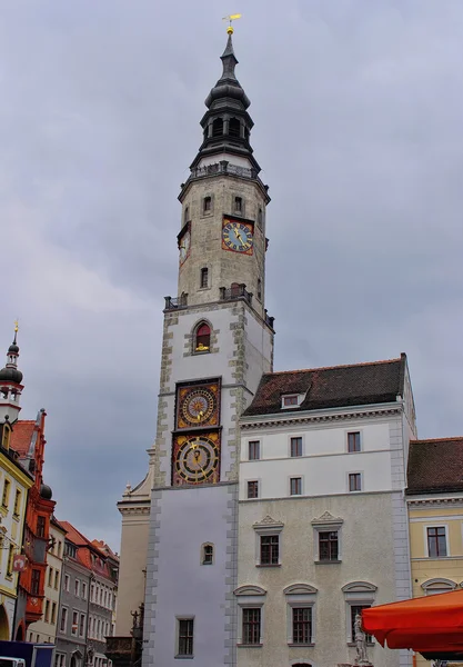 Kościół w głównym placu goerlitz, Niemcy — Zdjęcie stockowe