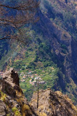 The mountain valley of the Madeira island , Portugal clipart