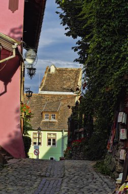 Sighisoara - vlad tepes-Drakula doğduğu şehir. Transilvanya, Romanya