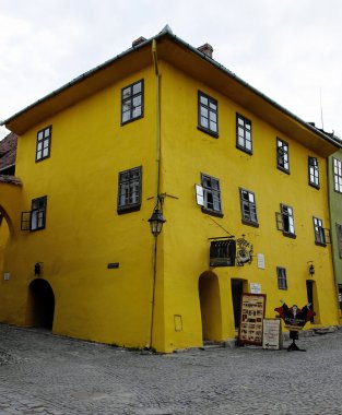 Sighisoara, The house where Vlad Tepes-Draculea was born. Transylvania, Romania clipart