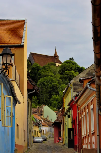 Sighisoara - město, kde se narodil vlad tepes-draculea. Sedmihradsko, Rumunsko — Stock fotografie