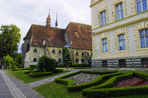 Sighisoara - la città dove Vlad Tepes-Draculea è nato. Transilvania, Romania — Foto Stock