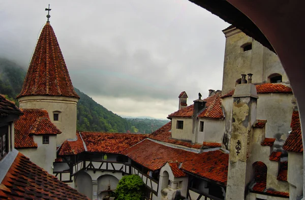 View from Bran Castle - Draculas Castle, Romania — стоковое фото