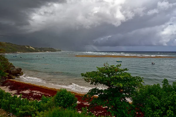 Météo Orageuse Dessus Côte Est Barbade Îles Des Caraïbes — Photo