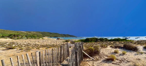 Entering Cupabia Beach South Corsica France — Stock Photo, Image