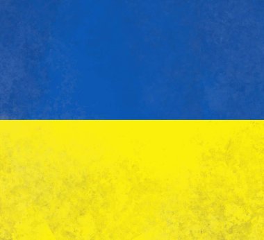 Mavi sarı arkaplanda Ukrayna amblemi 