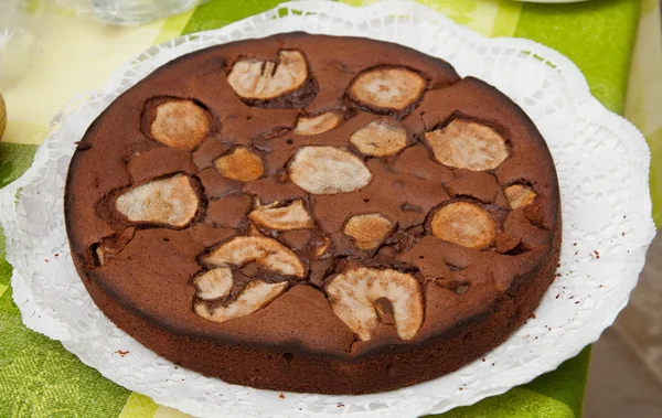 Finom körte csokoládé torta Jogdíjmentes Stock Fotók