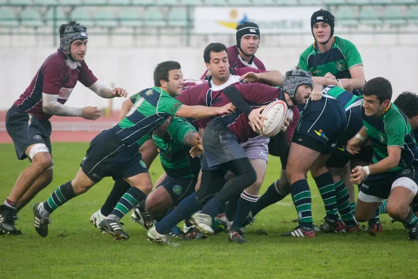 CALDAS DA RAINHA, PORTOGALLO - 17 NOVEMBRE: Caldas Rugby Clube VS Clube Rugby de Evora - Prima Divisione 17 novembre 2012 a Caldas da Rainha, Portogallo — Foto Stock