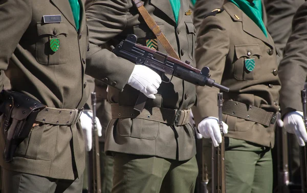 Soldiers in army Parade — Stock Photo, Image