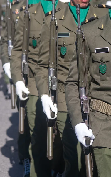 Soldiers in army Parade — Stock Photo, Image