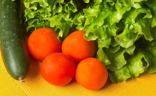 Ensalada de lechuga y tomate —  Fotos de Stock