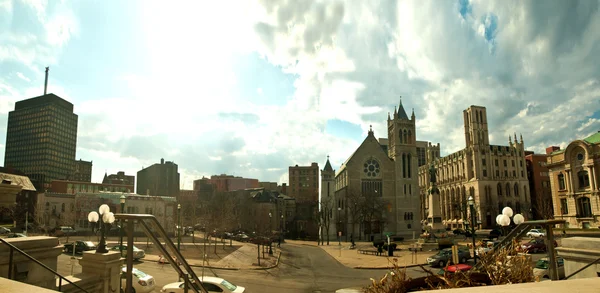 Columbus circle, syracuse, new York-i — Stock Fotó