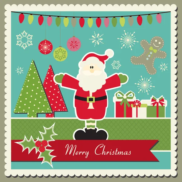 Christmas card with Santa Claus Royalty Free Stock Vectors